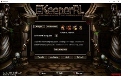 KeeperRL - Screenshot - Game Select Image