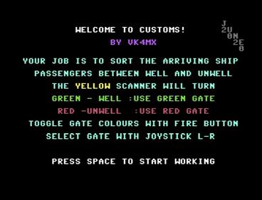 Customs - Screenshot - Game Title Image