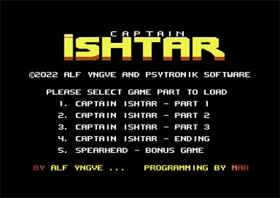 Captain Ishtar - Screenshot - Game Select Image