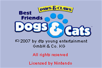 Best Friends: Dogs & Cats - Screenshot - Game Title Image