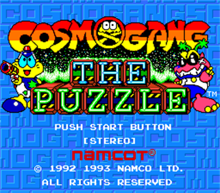 Cosmo Gang: The Puzzle - Screenshot - Game Title Image