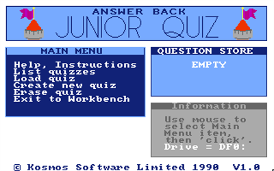 Answer Back: Junior Quiz - Screenshot - Game Title Image