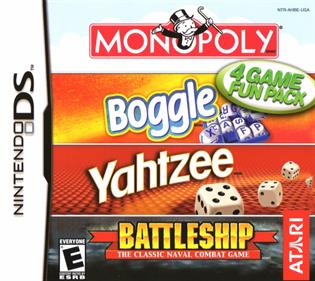 4 Game Fun Pack Monopoly/Boggle/Yahtzee/Battleship