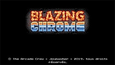 Blazing Chrome - Screenshot - Game Title Image