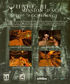 Quake II Mission Pack: The Reckoning - Box - Back Image