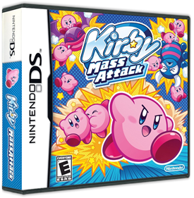 Kirby Mass Attack - Box - 3D Image