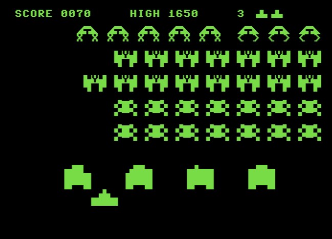 Ubik's PETSCII Space Invaders