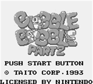 Bubble Bobble Part 2 - Screenshot - Game Title Image