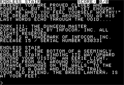 Zork III - Screenshot - Gameplay Image