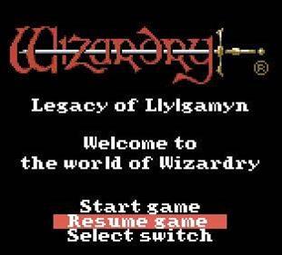 Wizardry: Legacy of Llylgamyn - Screenshot - Game Title Image