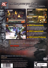 Dynasty Warriors 4: Xtreme Legends - Box - Back Image