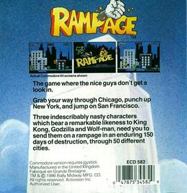 Rampage - Box - Back Image