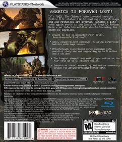 Resistance 2 - Box - Back Image