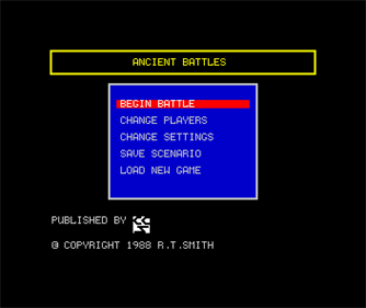 Encyclopedia of War: Ancient Battles - Screenshot - Game Select Image