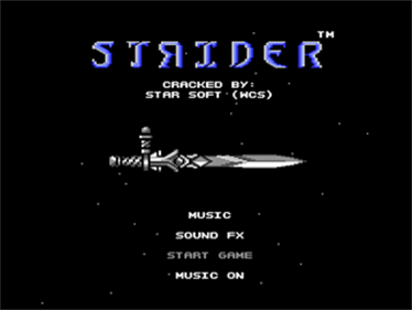 Strider - Screenshot - Game Select Image