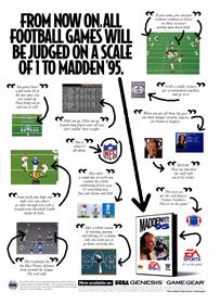 Madden NFL 95 - Advertisement Flyer - Front Image
