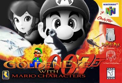 GoldenEye 007 com personagens do SUPER MARIO no Nintendo 64 (007