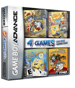 4 Games on One Game Pak: Nicktoons - Box - 3D Image