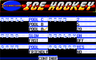 International Ice Hockey - Screenshot - Game Select Image