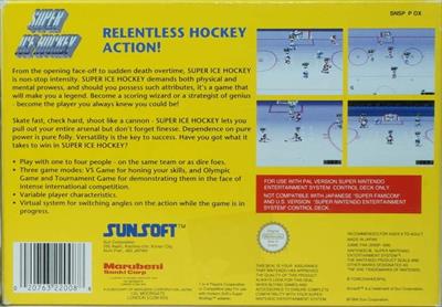 Super Ice Hockey - Box - Back Image