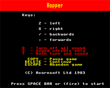 Hopper - Screenshot - Game Title