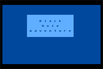 SoftSide Adventure of the Month 07: Black Hole Adventure - Screenshot - Game Title Image