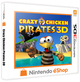 Crazy Chicken: Pirates 3D - Box - 3D Image