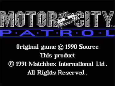 Motor City Patrol - Screenshot - Game Title Image