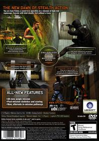 Tom Clancy's Splinter Cell: Pandora Tomorrow - Box - Back Image