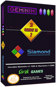 2 Games in 1: Geminim / Siamond - Box - 3D Image