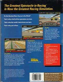 Indianapolis 500: The Simulation - Box - Back Image