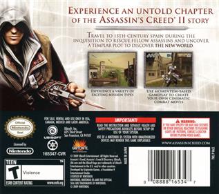 Assassin's Creed II: Discovery - Box - Back Image