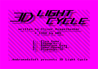 3D Light Cycle - Screenshot - Game Select