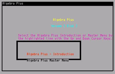 Algebra Plus - Volume 1 - Screenshot - Game Title Image