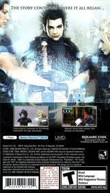 Crisis Core: Final Fantasy VII - Box - Back Image