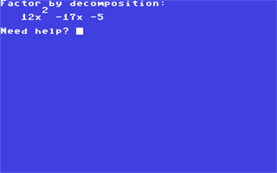 Factoring by Decomposition - Screenshot - Gameplay Image