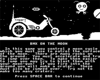 BMX on the Moon - Screenshot - Game Title Image