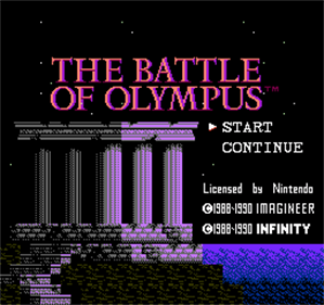 The Battle of Olympus - Screenshot - Game Title Image