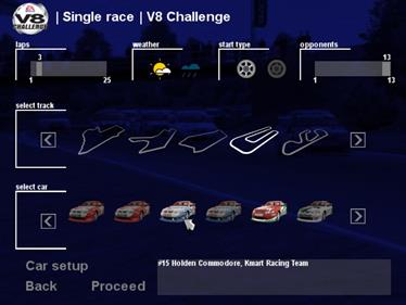 V8 Challenge - Screenshot - Game Select Image