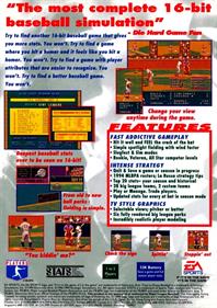 La Russa Baseball 95 - Box - Back Image