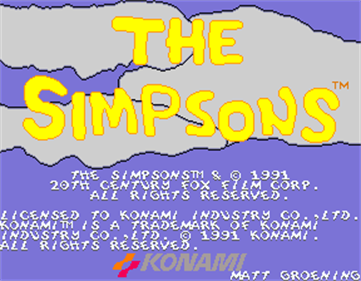 The Simpsons  - Screenshot - Game Title Image