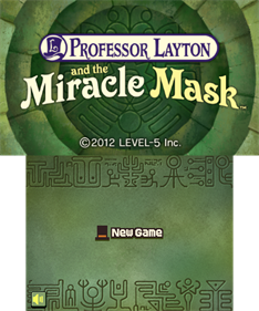 Professor Layton and the Miracle Mask - Screenshot - Game Title Image