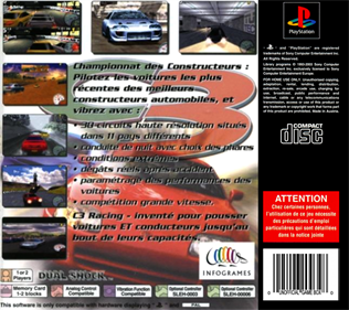 C3 Racing: Car Constructors Championship - Box - Back Image