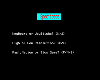 Spectipede - Screenshot - Game Select Image