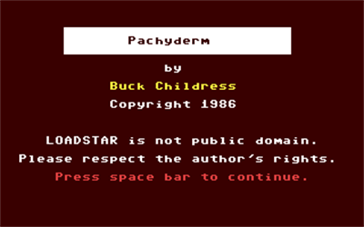 Pachyderm Panic - Screenshot - Game Title Image