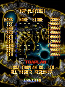 Batsugun - Screenshot - High Scores Image