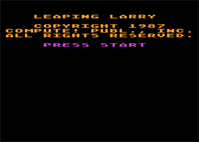 Leaping Larry - Screenshot - Game Title Image