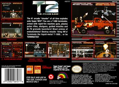 T2: The Arcade Game - Box - Back Image