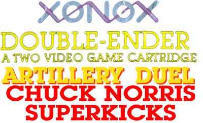 Xonox Double Ender: Artillery Duel/Chuck Norris Superkicks - Clear Logo Image