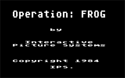 Operation: Frog - Screenshot - Game Title Image